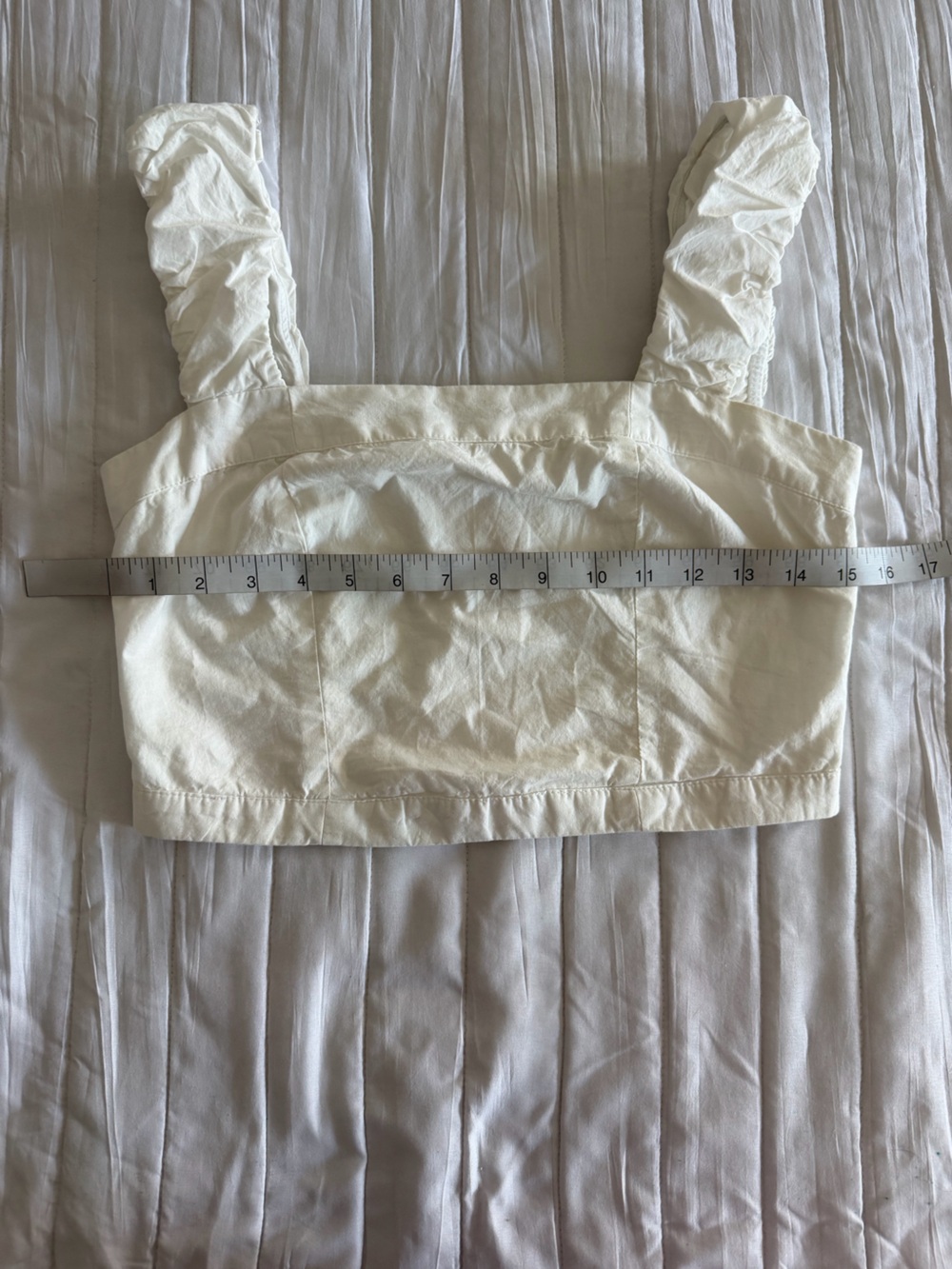 Free People cropped ASHLEY TANK TOP | Size S White, - Picture 6 of 7